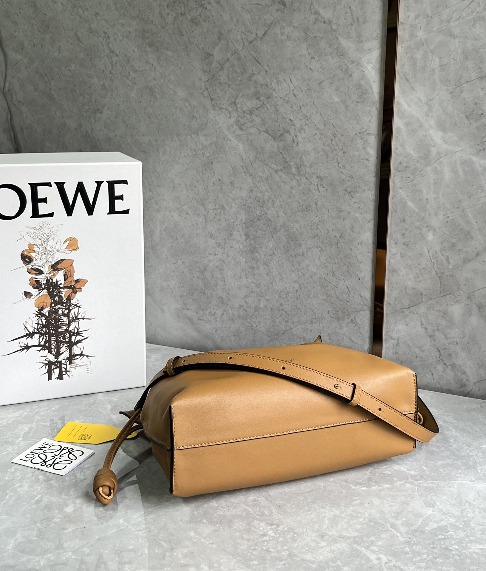 Loewe Medium Flamenco Clutch in Nappa Calfskin Warm Desert